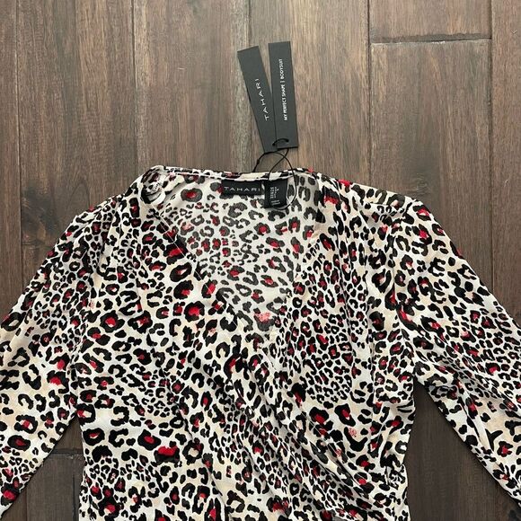 Tahari My Perfect Shape Animal Print Bodysuit S NWT - Picture 3 of 9